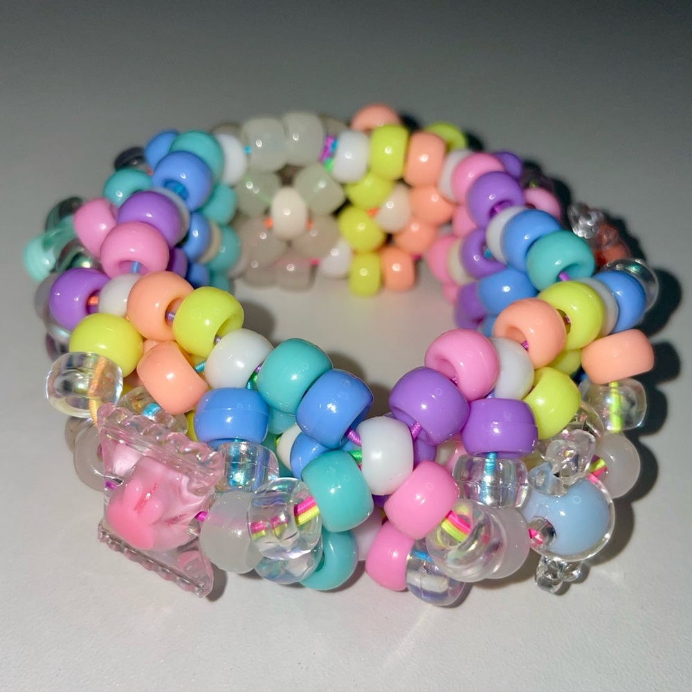 Kandi Rave Bracelet | cotton kandi (UV reactive, glow in the dark)